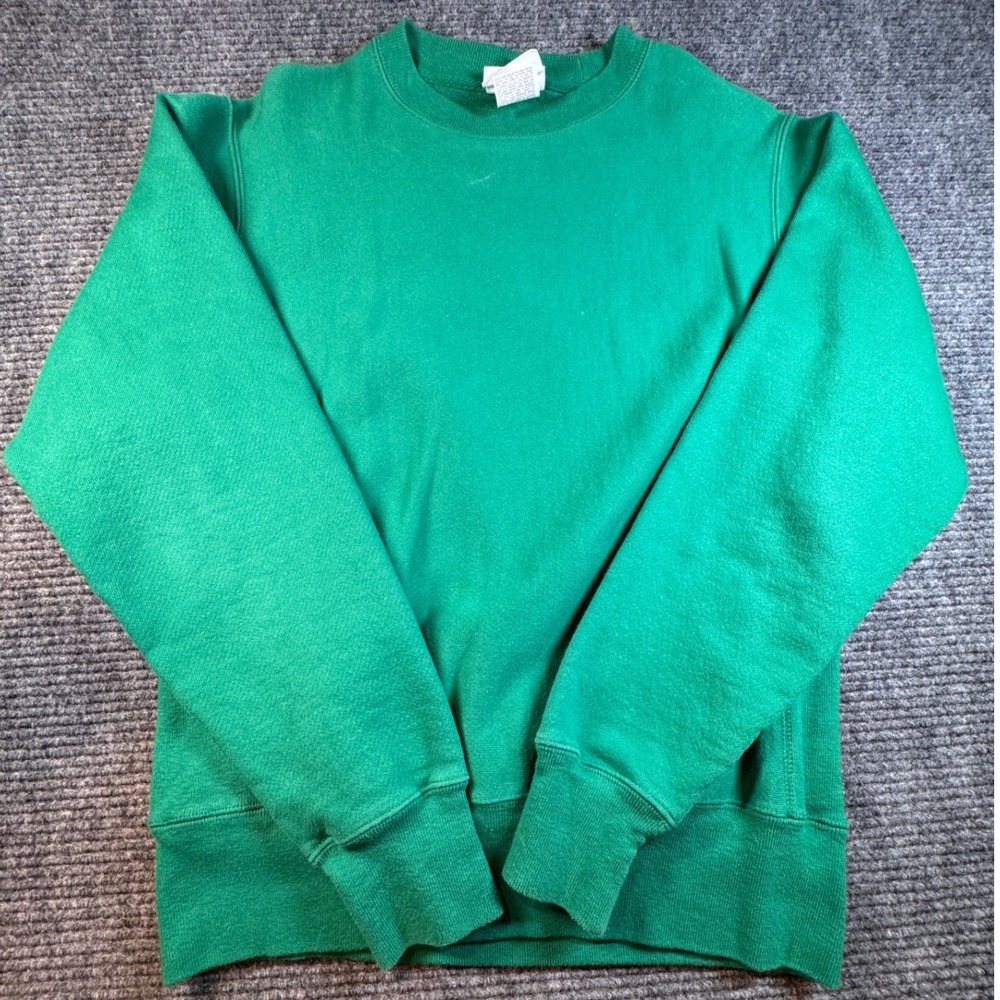 Champion Reverse Weave Sweatshirt Size Small‎ Green Blank Sleeve Hit